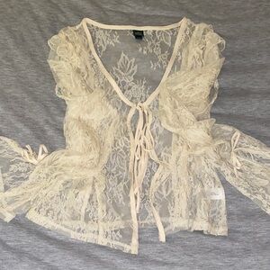 Wild Fable Cream Lace Blouse
